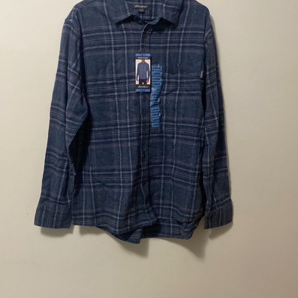 Eddie Bauer Blue Casual Button Down Shirt